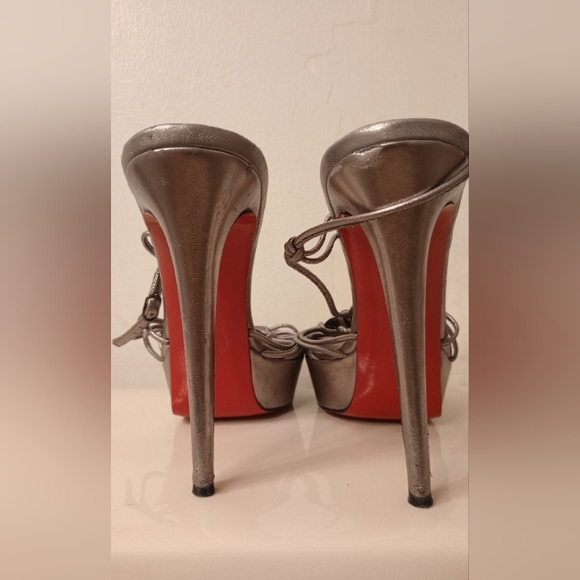 Christian Louboutin Metallic Sandals - Picture 6 of 15